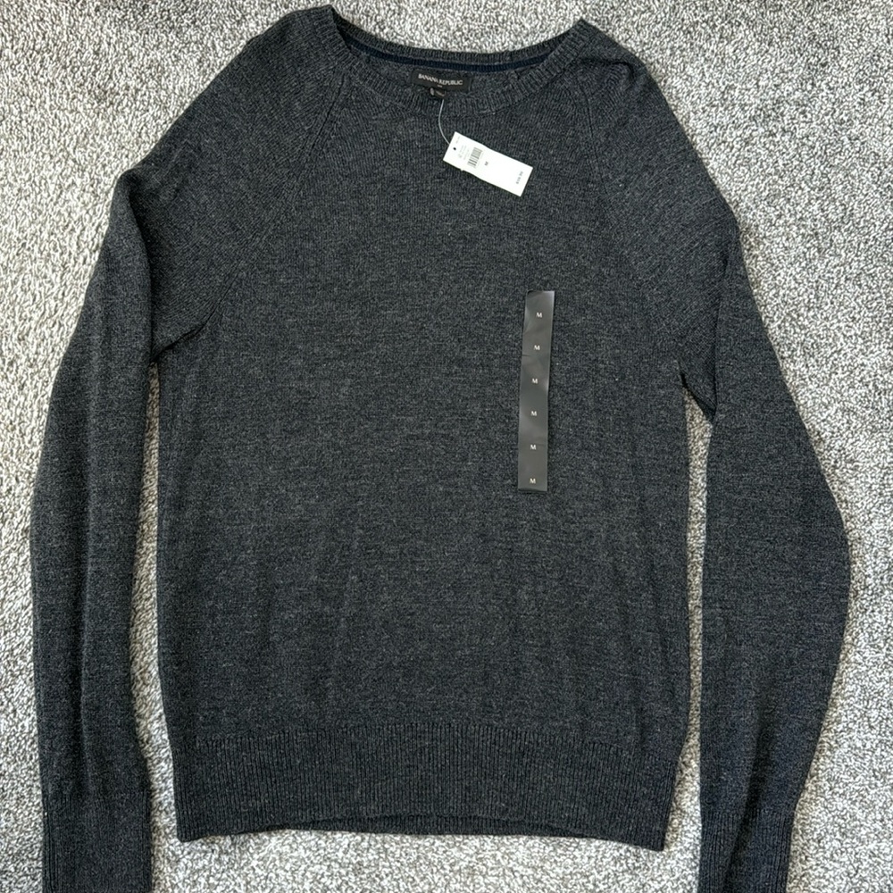 Dark Gray Crewneck Sweater Banana Republic Medium NWT